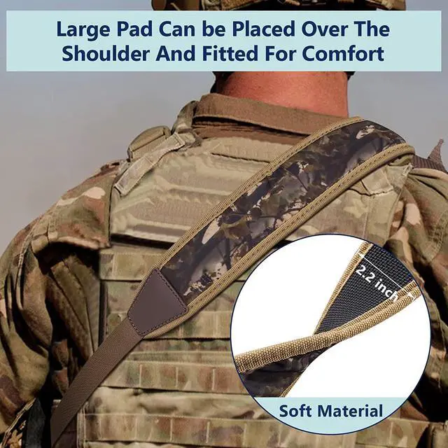 Alt view image 3 of 7 - 2 Point Sling with Swivels, Comfortable Neoprene Padded, Length Adjustable Shoulder Strap for Outdoors