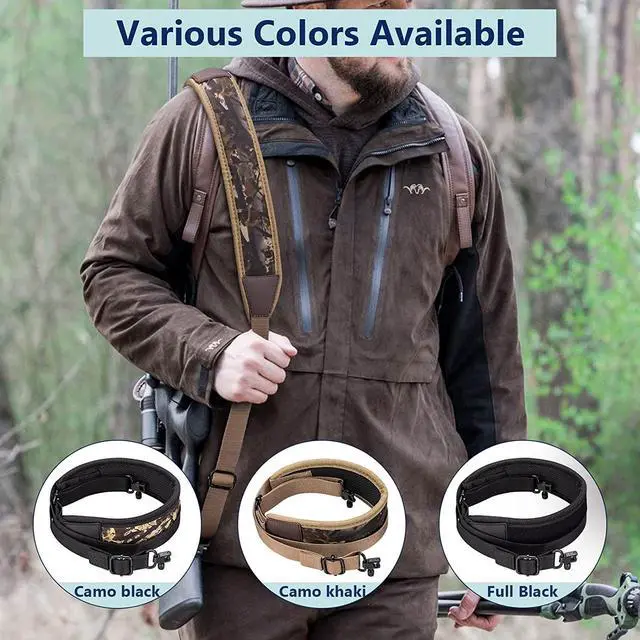 Alt view image 5 of 7 - 2 Point Sling with Swivels, Comfortable Neoprene Padded, Length Adjustable Shoulder Strap for Outdoors