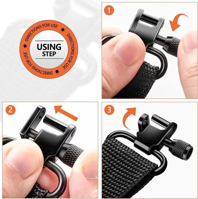 Alt view image 6 of 6 - 2 Point Sling with Swivels, Comfortable Neoprene Padded, Length Adjustable Shoulder Strap for Outdoors