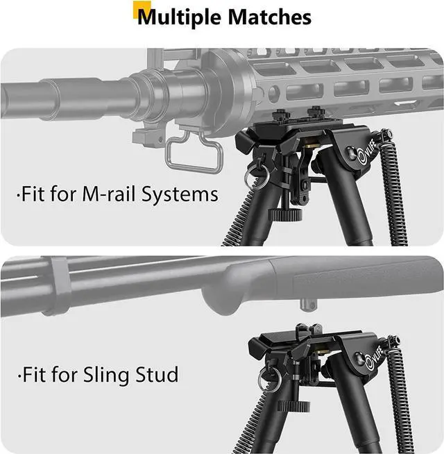 Alt view image 5 of 6 - CVLIFE 6-9 Inches Bipod with Adapter for M-Rail