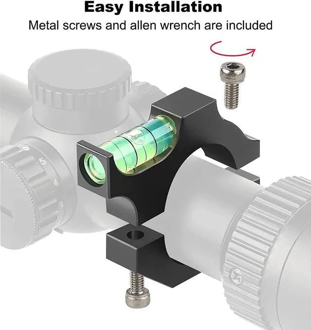 Alt view image 5 of 6 - Scope Level Precise Calibration, 1 Inch (25.4 mm) Scope Bubble Level, Scope Mounting Kit, Scope Leveling Kit, Rifle Level, Anti Cant Scope Level