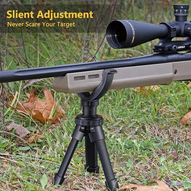 Alt view image 6 of 7 - CVLIFE 6.3"-7.9" Shooting Rest Tripod Durable Adjustable Height Rifle Shooting Tripod 360 Degree Rotation V Yoke Stand, Portable Aluminum Construction for Target Shooting, Hunting & Outdoor Activities