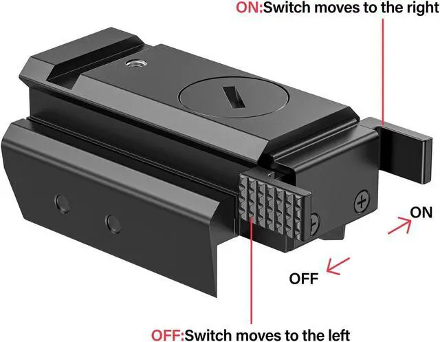 Alt view image 4 of 7 - Red/Green Dot Laser Sight Tactical 20mm Standard Picatinny Weaver Rail for Pistol Handgun Gun Rifle