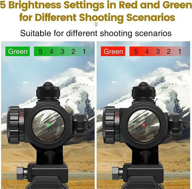 Alt view image 3 of 7 - CVLIFE Red Green Dot Scope Sight for 20mm Cantilever Mount