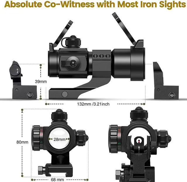Alt view image 5 of 7 - CVLIFE Red Green Dot Scope Sight for 20mm Cantilever Mount