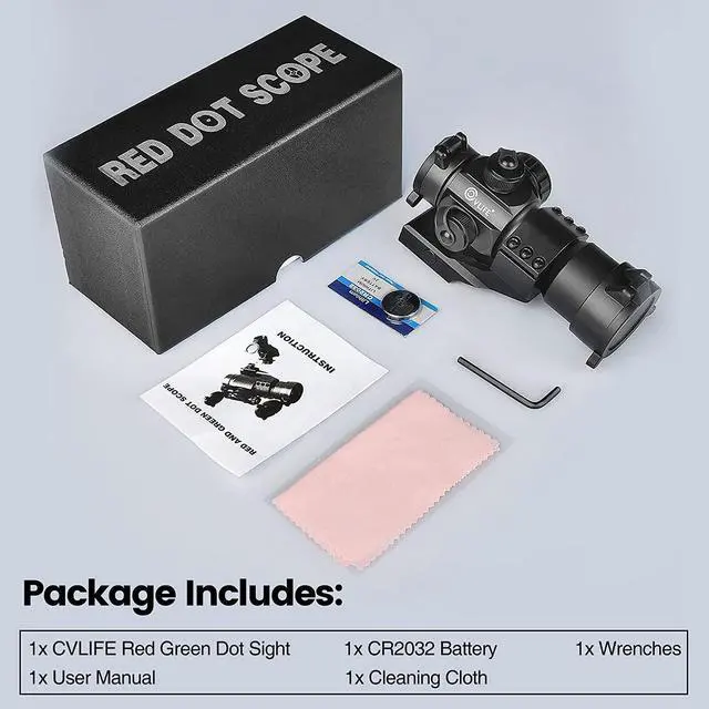 Alt view image 7 of 7 - CVLIFE Red Green Dot Scope Sight for 20mm Cantilever Mount