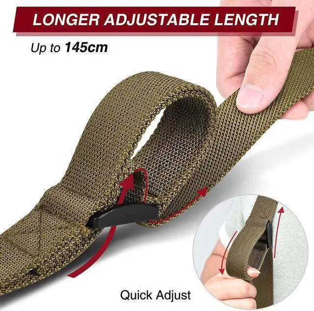 Alt view image 4 of 6 - CVLIFE 2 Point Sling 1.25" Wide Tube Webbing with Fast Loop for Outdoor Sports