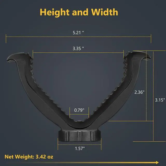 Alt view image 3 of 6 - CVLIFE Shooting Rest Tripod Durable Adjustable Height Rifle Shooting Tripod 360 Degree Rotation V Yoke Stand, Portable Aluminum Construction for Target Shooting, Hunting and Outdoor Activities