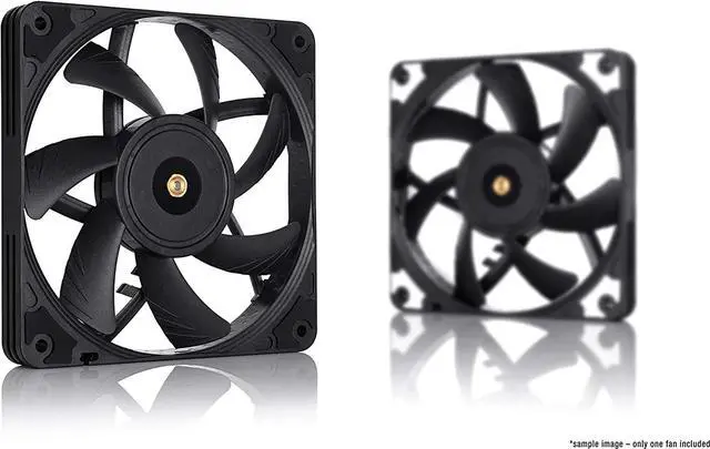 Alt view image 3 of 12 - Noctua NF-A12x15 PWM chromax.Black.swap, Premium Quiet Slim Fan, 4-Pin (120x15mm, Black)