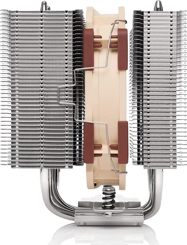 Alt view image 3 of 7 - Noctua NH-D12L, Low-Height Dual-Tower CPU Cooler (120mm, Brown)