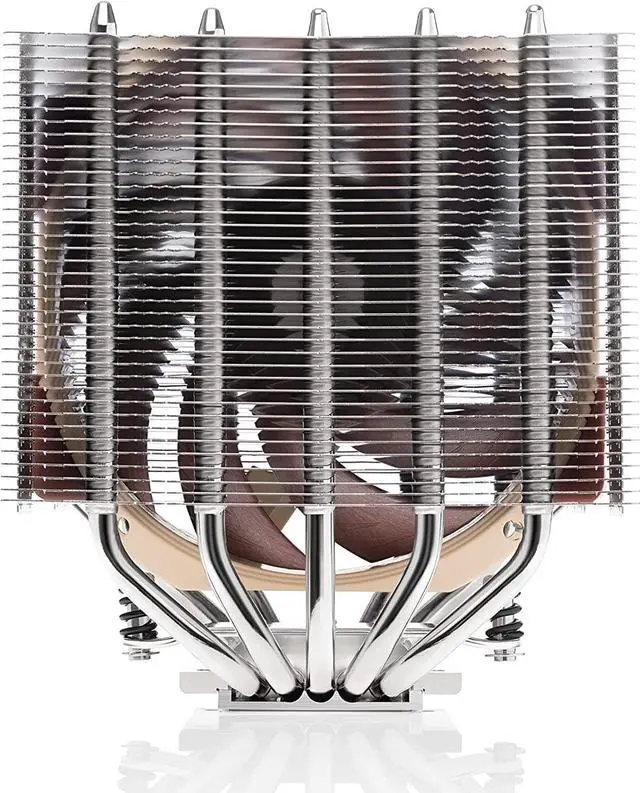 Alt view image 2 of 7 - Noctua NH-D12L, Low-Height Dual-Tower CPU Cooler (120mm, Brown)