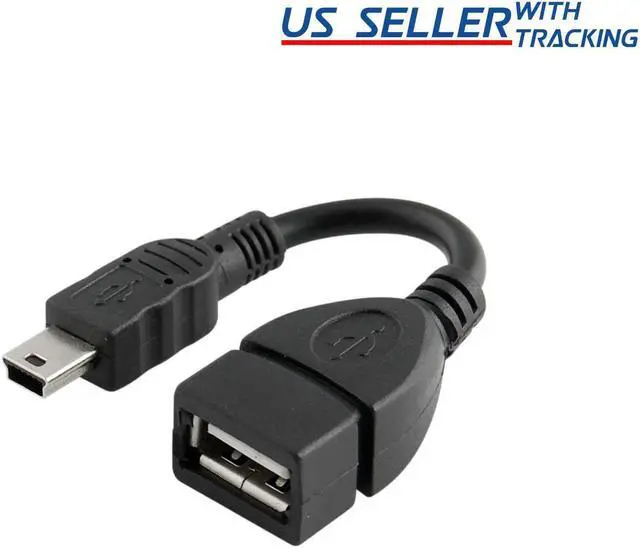 Main image of Mini USB Male to USB 2.0 Female Host OTG Adapter Cable