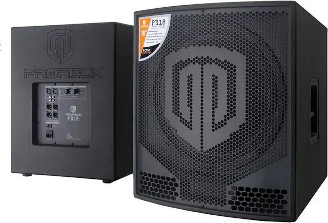 Main image of PRORECK PR18 18 inch 2000W P.M.P.O Active Powered PA DJ Subwoofer Cabinet (ONE subwoofer)
