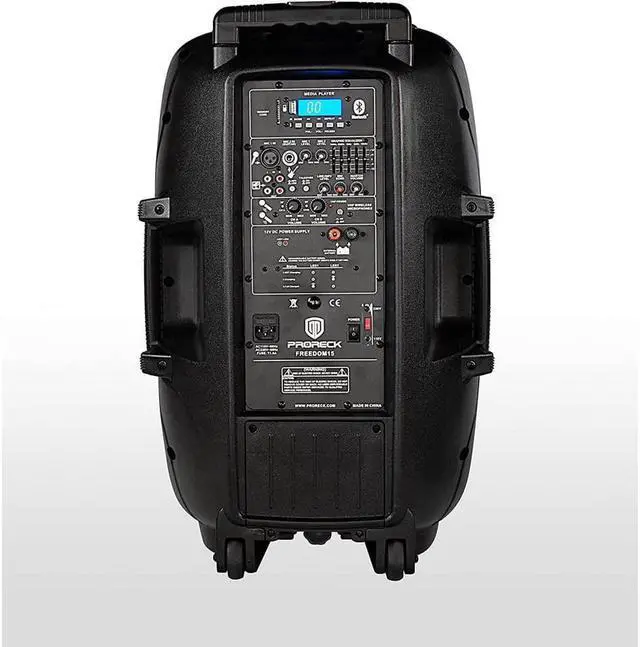 Alt view image 3 of 5 - PRORECK Freedom 15 Portable 15-Inch 800 Watt 2-Way Rechargeable PA Speaker +Wireless Handheld Bluetooth/USB/SD Card Reader/ FM Radio/Remote Control//Speaker Stand