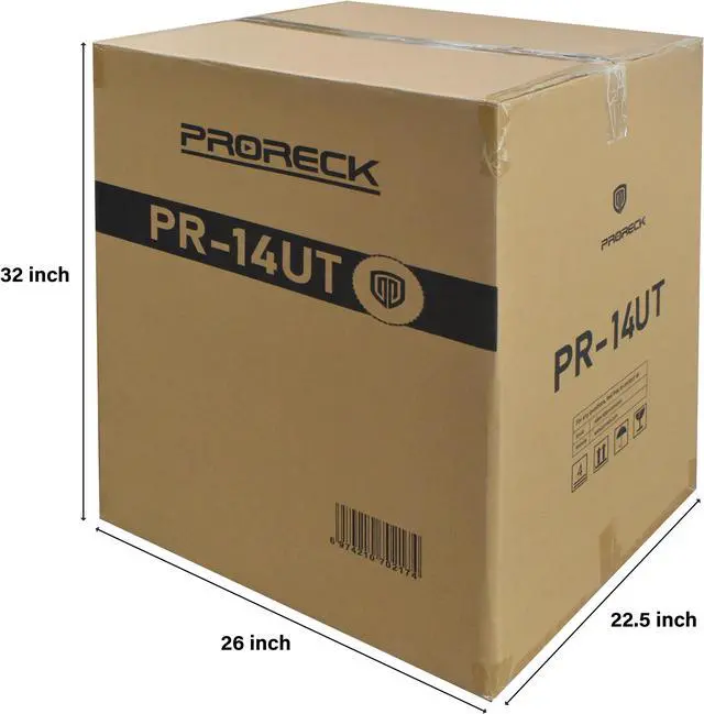 Alt view image 6 of 7 - PRORECK 14U Rack/Road Case With Slant Mixer Top, One Side table And Casters, 20'' Rackable Depth, Plywood, 14U Installation Size, Pro Stage Performance.