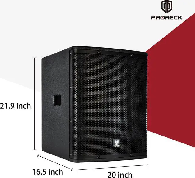 Alt view image 4 of 6 - PRORECK SP-15X Active Powered PA DJ Subwoofer Cabinet 15 inch 2000W P.M.P.O with Class-D Amplifier,3 DSP Presets-Monitor, Bass Reinforcement, Black, for Wedding, Party, Concert, Church (One Subwoofer)