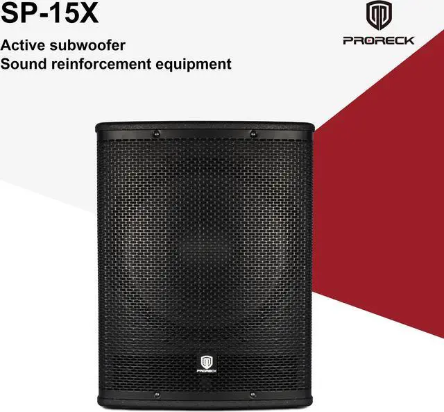 Alt view image 2 of 6 - PRORECK SP-15X Active Powered PA DJ Subwoofer Cabinet 15 inch 2000W P.M.P.O with Class-D Amplifier,3 DSP Presets-Monitor, Bass Reinforcement, Black, for Wedding, Party, Concert, Church (One Subwoofer)