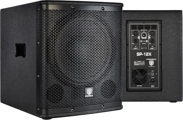 Main image of PRORECK SP-12X Active Powered PA DJ Subwoofer Cabinet 12 inch 1000W P.M.P.O with Class-D Amplifier, 3 DSP Presets-Monitor, Bass Reinforcement, Black, for Wedding, Party, Concert, Church (One Sub)