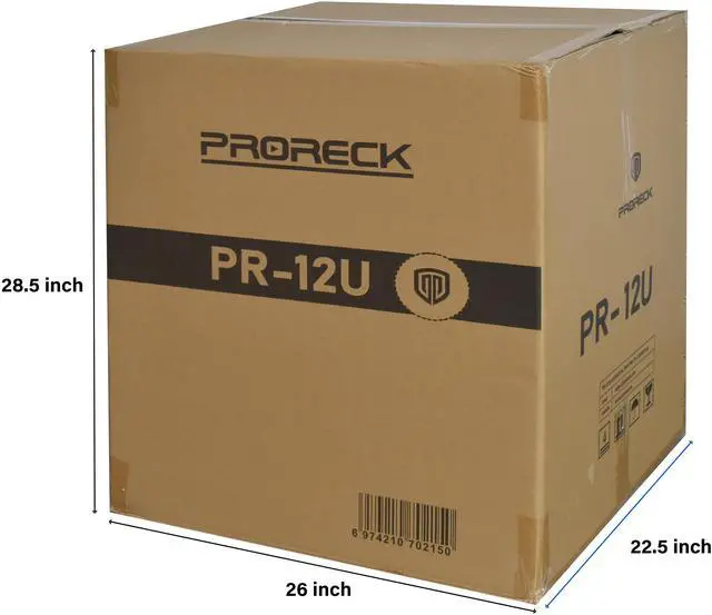 Alt view image 5 of 6 - PRORECK 12U Rack/Road Case With Slant Mixer Top, And Casters, 20'' Rackable Depth, Plywood, 12U Installation Size, Pro Stage Performance