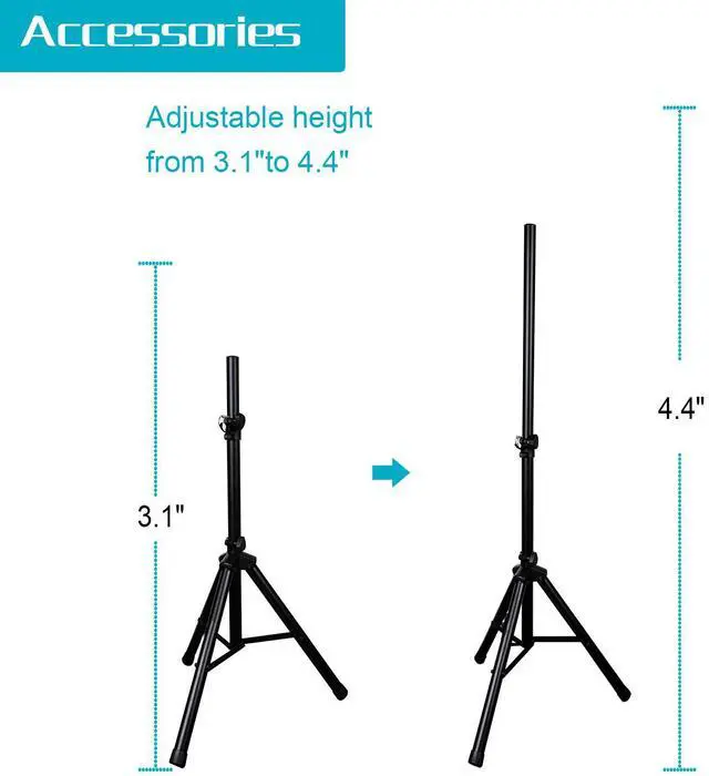 Alt view image 6 of 7 - Proreck Dance 15 Portable 15-Inch 2000 Watt 2-Way Powered PA Speaker System Combo Set with Bluetooth/USB/SD Card Reader/FM Radio/Remote Control/LED Light