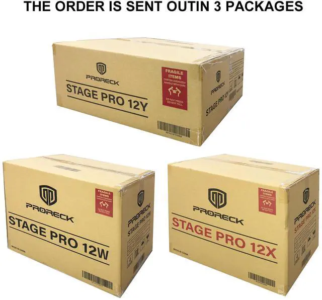 Alt view image 7 of 7 - PRORECK Stage Pro 12 8000W Powerful PA Speaker System with 4 Line Array Speakers, Dual 12" Subwoofer, 3 DSP Presets, TWS Bluetooth, Sound, Ideal for DJs, Weddings, Meetings, Live Events