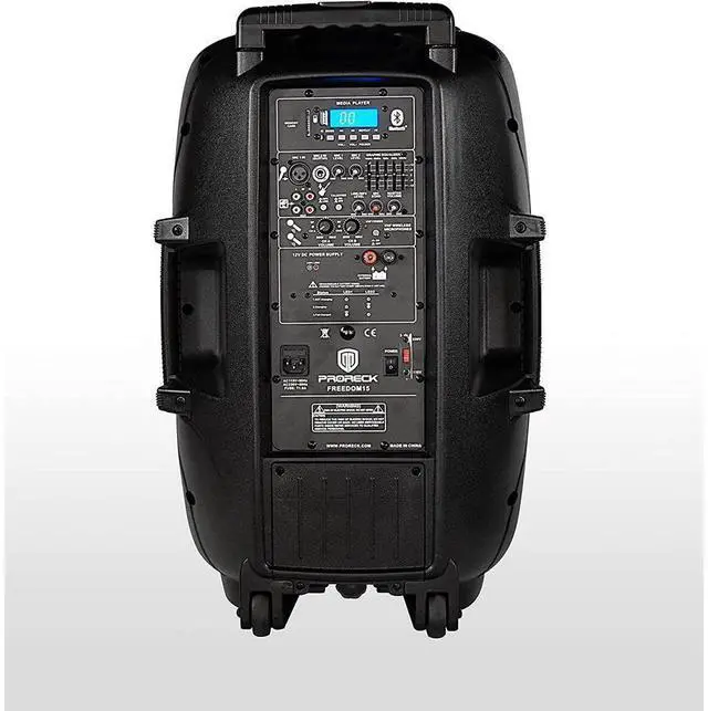 Alt view image 4 of 6 - PRORECK Freedom 15" 800W 2-Way Powered PA Speaker w/ Speaker Stand & Wireless Mics - Rechargeable, Bluetooth, USB/SD Reader, FM Radio, Remote