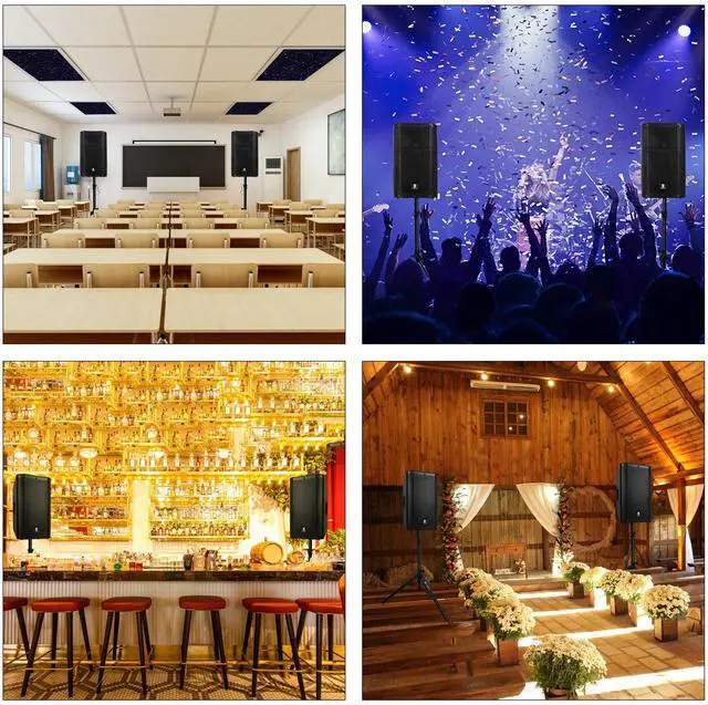 Alt view image 6 of 6 - PRORECK Delta 126 2000W Bluetooth PA Speaker System with 6-Channel Powered Mixer, 2 12-Inch Passive Speakers, Stands, Reverb Effects, 15V Phantom Power. Perfect for DJs, Bands, Karaoke, Live Events