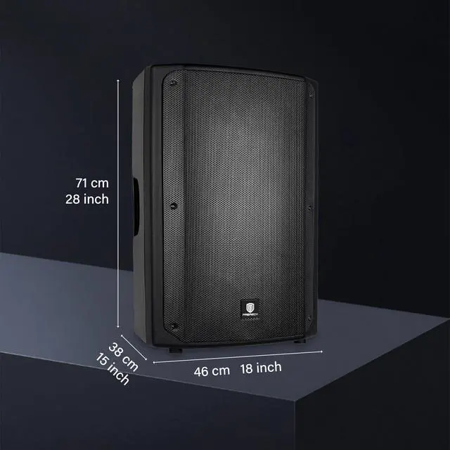 Alt view image 4 of 5 - PRORECK Delta 156 2000W Bluetooth PA Speaker System with 6-Channel Powered Mixer, 2 15-Inch Passive Speakers, Stands, Reverb Effects, 15V Phantom Power. Perfect for DJs, Bands, Karaoke, Live Events.