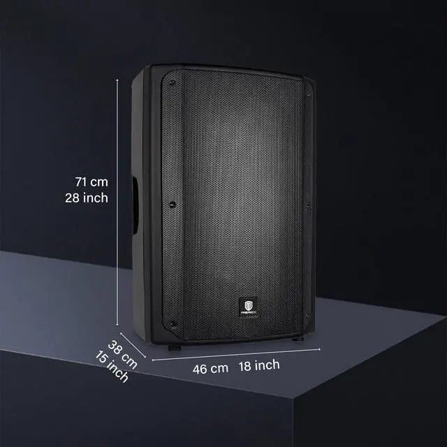 Alt view image 5 of 6 - PRORECK Delta 158 2400W Bluetooth PA Speaker System with 8-Channel Powered Mixer, 2 15-Inch Passive Speakers, Stands, Reverb Effects, 15V Phantom Power. Perfect for DJs, Bands, Karaoke, Live Events.
