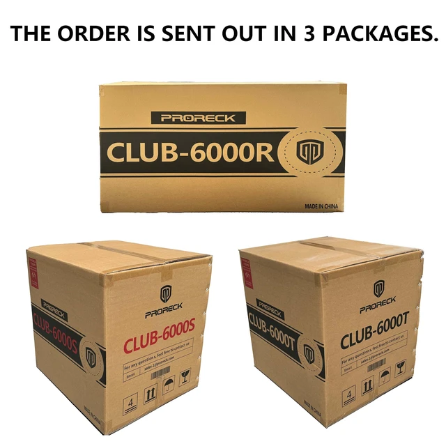 Alt view image 5 of 6 - PRORECK Club 6000 15-inch 6000W P.M.P.O Stereo PA Speaker System Combo Set 4 Line Array Speakers, 2 15-inch Subwoofers with Bluetooth/USB Read/SD Card/Remote Control, for Party DJ Wedding Meeting