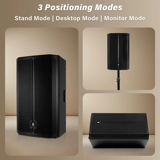 Alt view image 4 of 7 - PRORECK PR-915D 1500W Powered Bluetooth PA Speaker, 15-Inch 3-Channel DSP Speaker with Wireless TWS Pairing, for DJ, Live Sound, Party, and Stage Performance