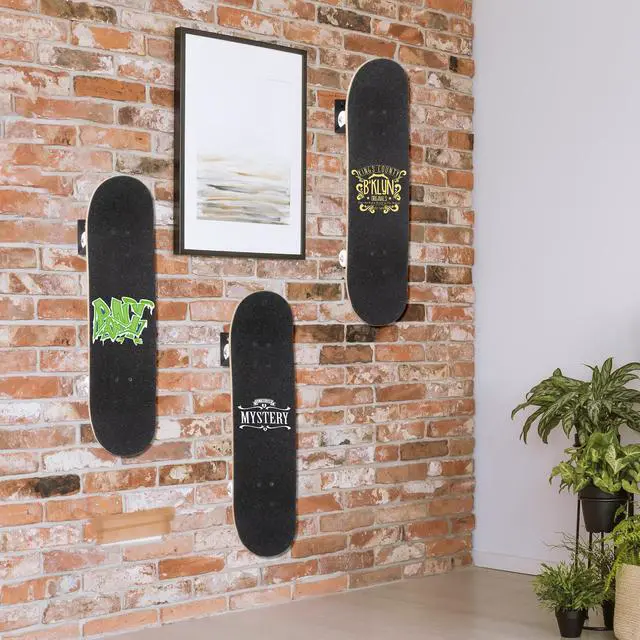 Alt view image 5 of 6 - MIUONO Skateboard Wall Mount, Skateboard Rack Wall Hanger for Storage Display, Heavy Duty Design