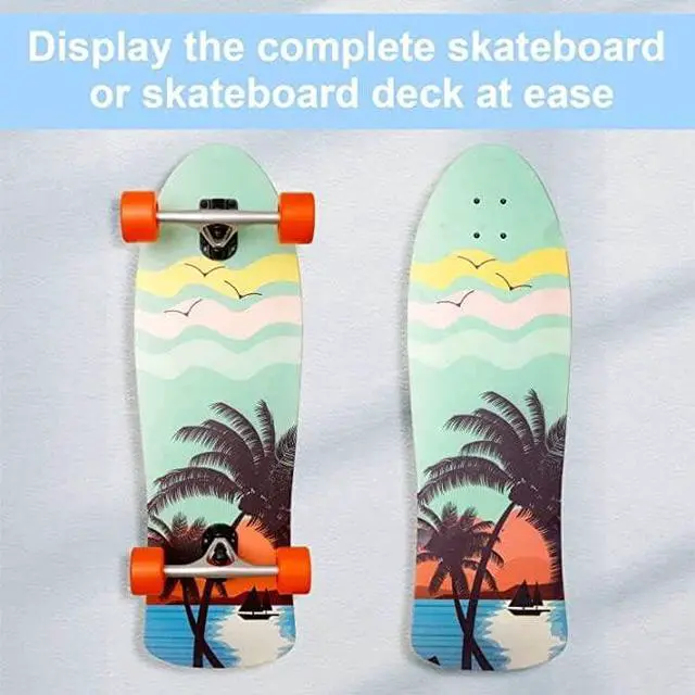 Alt view image 3 of 7 - MIUONO Skateboard Wall Mount, Skateboard Deck Holder Wall Display Shelf