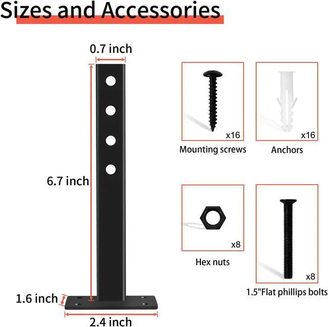 Alt view image 7 of 7 - MIUONO Skateboard Wall Mount, Longboard Skateboard Deck Rack Mount on Wall, Skateboards Floating Shelves Brackets, 4 Pack