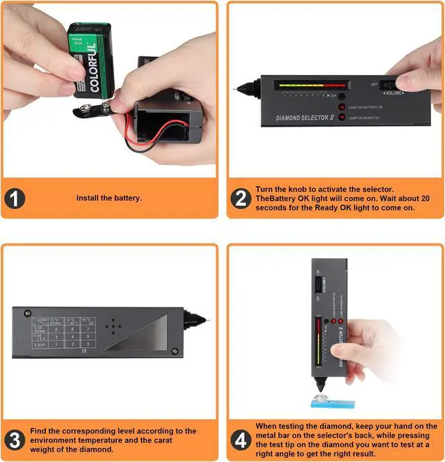 Alt view image 4 of 5 - MIIUONO High Accuracy Diamond Tester for Novice and Expert (Battery Included)