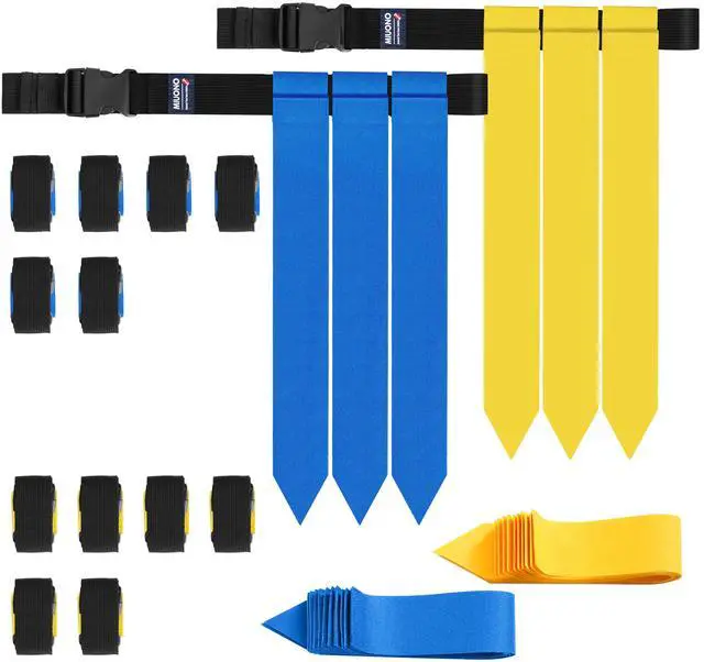 Main image of MIUONO Flag Football Belts for Youth Adult and Kids, Triple Flag Football Set, 14 players