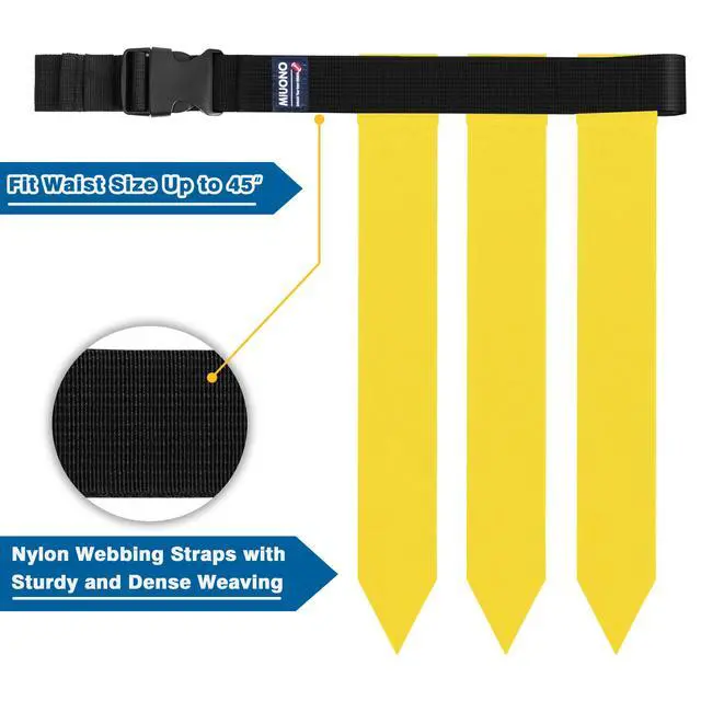 Alt view image 5 of 7 - MIUONO Flag Football Belts for Youth Adult and Kids, Triple Flag Football Set, 14 players