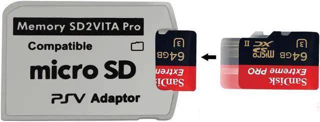 Alt view image 4 of 8 - Funturbo SD2Vita 5.0 Memory Card Adapter, PS Vita PSVSD Micro SD Adapter PSV 1000/2000 PSTV FW 3.60 HENkaku Enso System