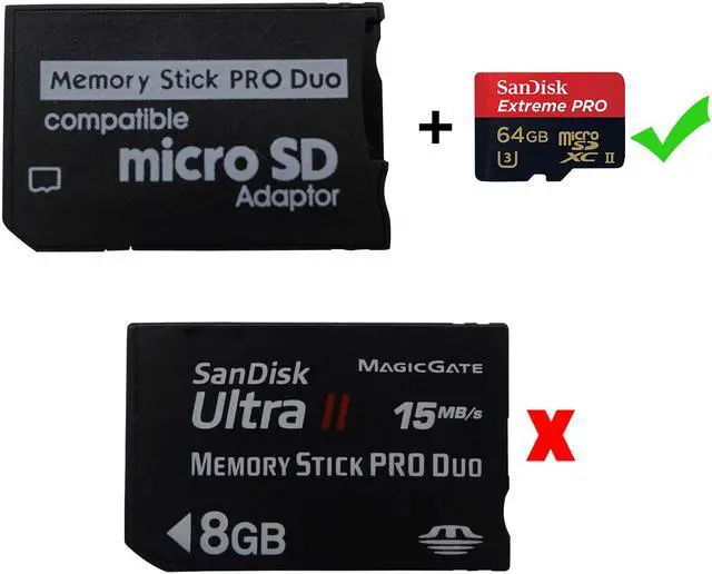 Alt view image 4 of 7 - PSP Memory Stick Adapter, Funturbo Micro SD to Memory Stick PRO Duo MagicGate Card for Sony Playstation Portable, Camera, Handycam