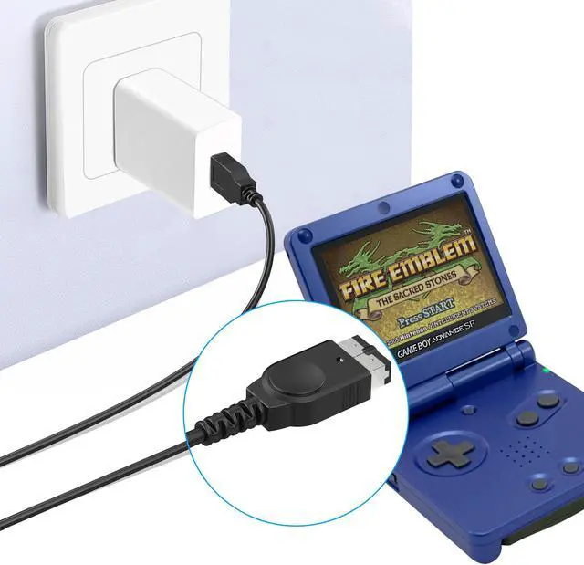 Alt view image 5 of 7 - FunTurbo GBA SP Charger Cable, Gameboy Advance SP Charging Cord NDS Charger Cord for Original Nintendo DS USB & Power Cable 3.9 ft (2 Pack)