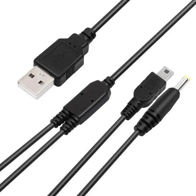 Alt view image 3 of 7 - FunTurbo PSP Charger Cable, PlayStation Portable Charger PSP Power Cord for Charging Sony PSP 1000 2000 3000 USB Data Cable & Charging Cord 2-in-1 (2 Pack)