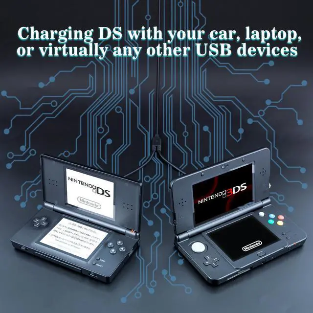 Alt view image 4 of 6 - Funturbo All-in-1 DS Charger, 3DS DS Lite Charger Cable USB Charging Cord for Nintendo 3DS/3DS XL/2DS/2DS XL/DSi/DSi XL/DS Lite (2 Pack)