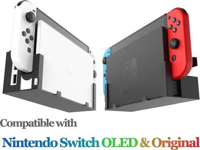 Alt view image 2 of 7 - Funturbo Wall Mount for Nintendo Switch, Wall Mount Kit Switch Mounting Bracket Compatible with Nintendo Switch OLED and Original 2-in-1