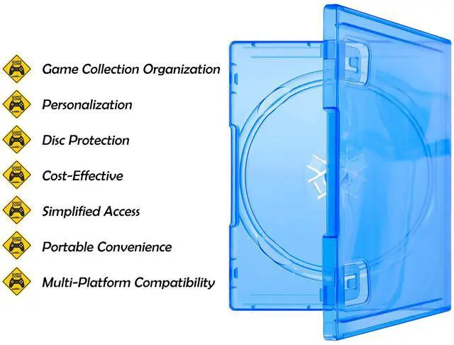 Alt view image 3 of 6 - Funturbo PS4 Game Case, PS5 & PS4 Disc Empty Game Case Replacement for PS4 & PS5 (5 Pack)