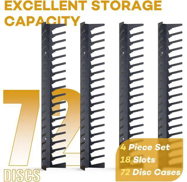 Alt view image 3 of 7 - Funturbo Video Game Storage Wall Mount Game Case Holder, Metal Wall Mounted Media Storage Shelves for PS, Xbox, Switch Game Organizer (4-Pack)