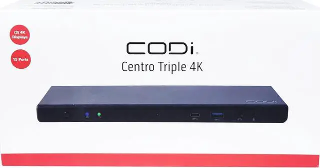 Alt view image 11 of 20 - CODi A01080 USB-C Multiport Triple 4K Display Docking Station