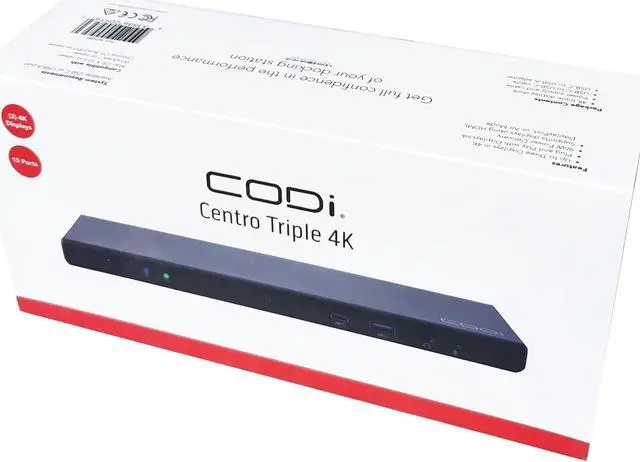 Alt view image 13 of 20 - CODi A01080 USB-C Multiport Triple 4K Display Docking Station
