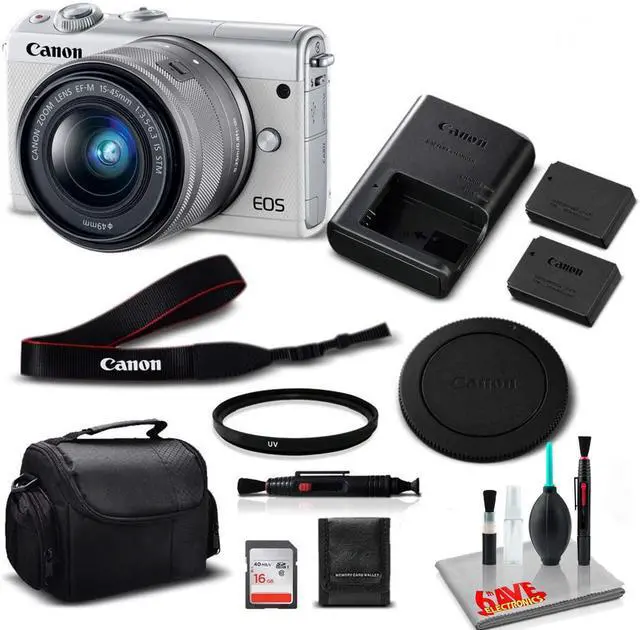 Alt view image 2 of 5 - Canon M100 Camera 15-45 Lens (Kit Box)- Kit with 16GB- International Model