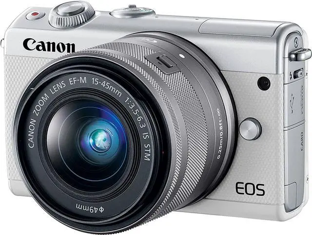Alt view image 3 of 5 - Canon M100 Camera 15-45 Lens (Kit Box)- Kit with 16GB- International Model