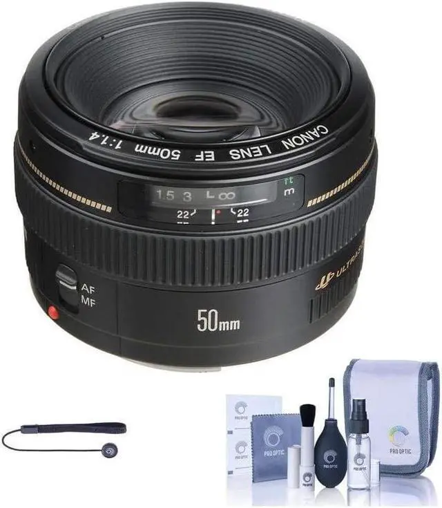 Alt view image 6 of 6 - Canon EF 50mm f/1.4 USM Lens + Lens Cap Holder + 3pc Cleaning Kit